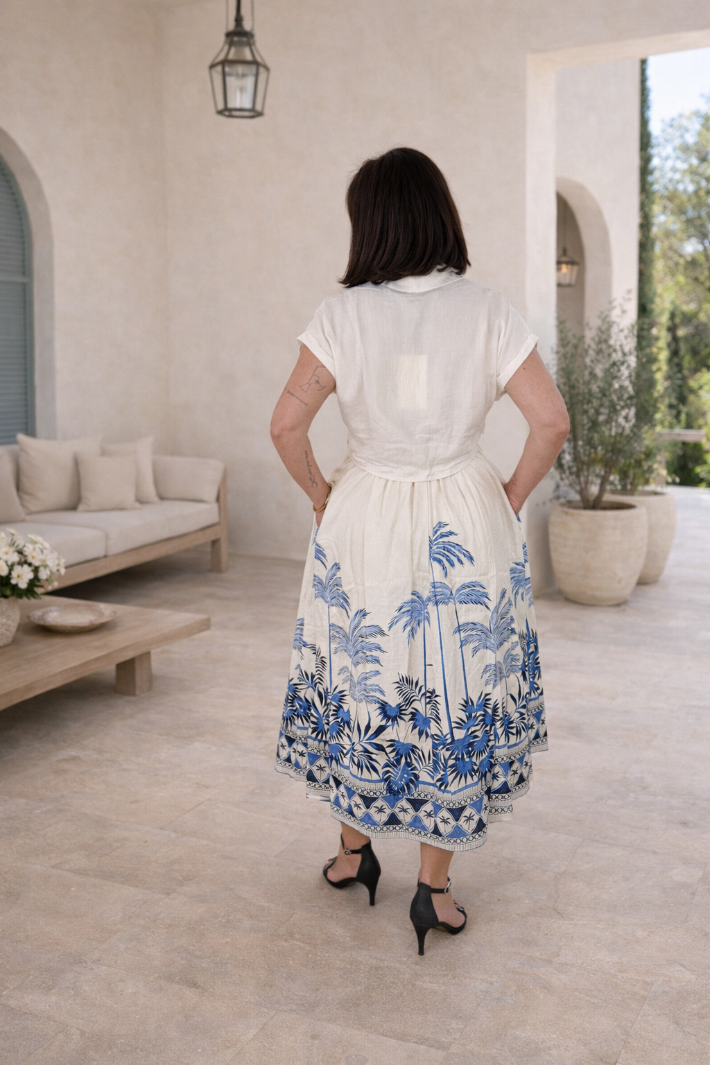 Santorini Palm Dress