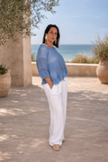 Pure White Linen Pants